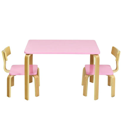 Kids Writing Table: Kids Solid Wood Rectangular Play / Activity Table and Chair Set
