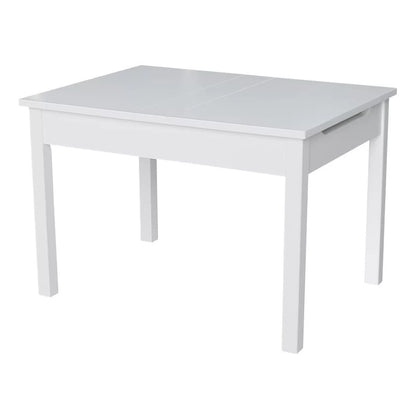 Kids Writing Table: Solid Wood Rectangular Play / Activity Table