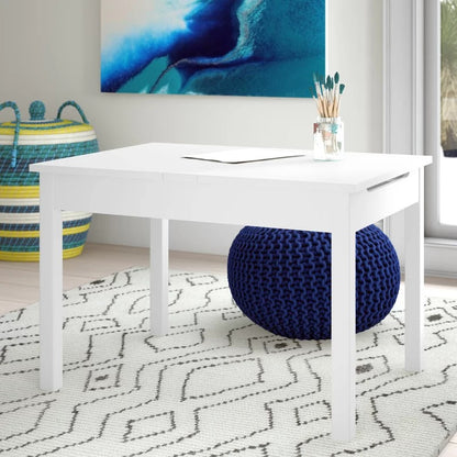 Kids Writing Table: Solid Wood Rectangular Play / Activity Table