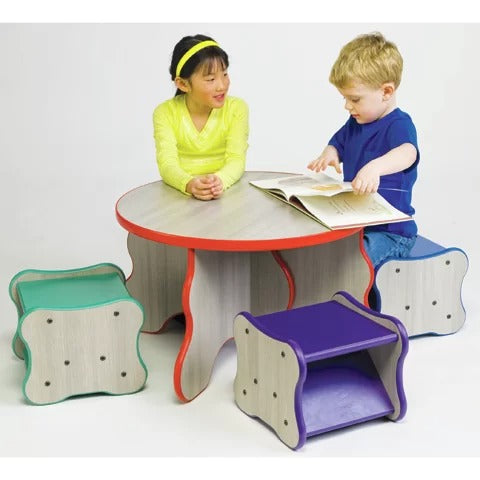 Kids Writing Table: Wavy Legs Kids Round Play / Activity Table