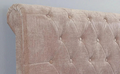 King Size Bed: Charcoal Fabric King Size Double Bed