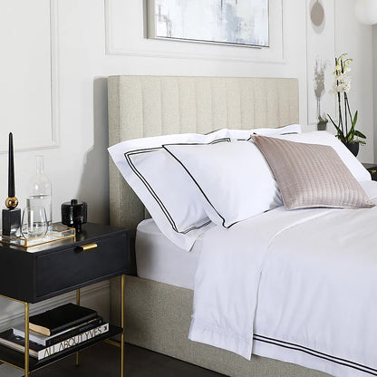  King Size Bed: Oatmeal Fabric King Size Bed