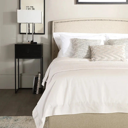 King Size Bed: Grey Fabric King Size Double Bed