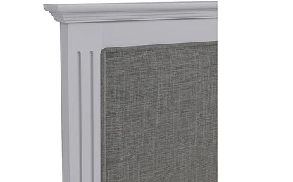  King Size Bed: Painted Grey Wooden King Size Double Bed