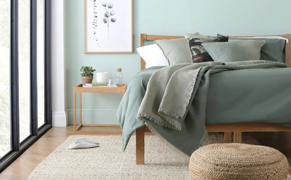 King Size Bed: Solid Oak Wooden King Size Double Bed