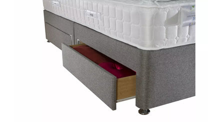 King Size: Grey 2 Drawer King Size Bed