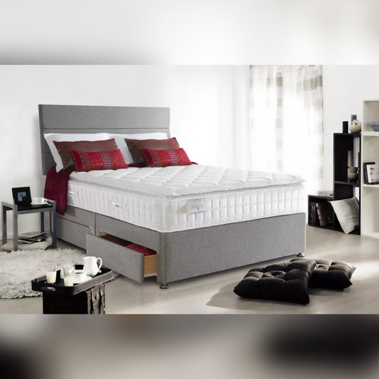 King Size Grey 2 Drawer King Size Bed
