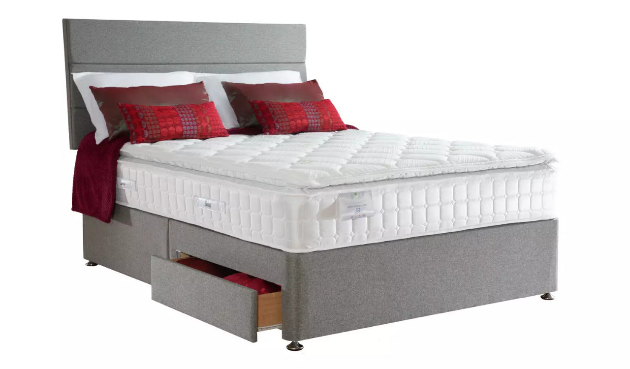 King Size: Grey 2 Drawer King Size Bed