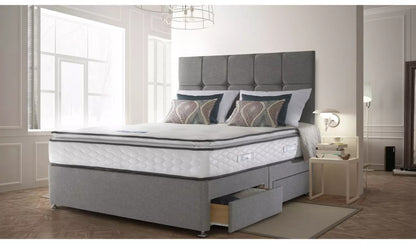 King Size: Grey Pillowtop King Size Bed