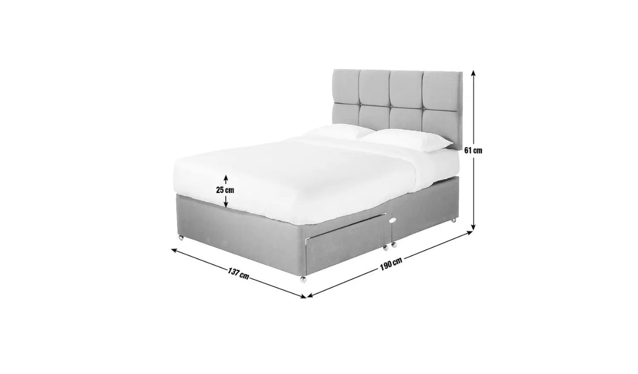 King Size: 2 Drawer King Size Divan Bed