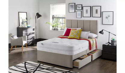 King Size: Sandstone 4 Drawer King Size Divan Bed