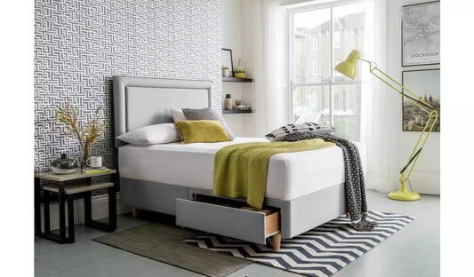 King Size: Slate Grey 2 Drawer King Size Bed