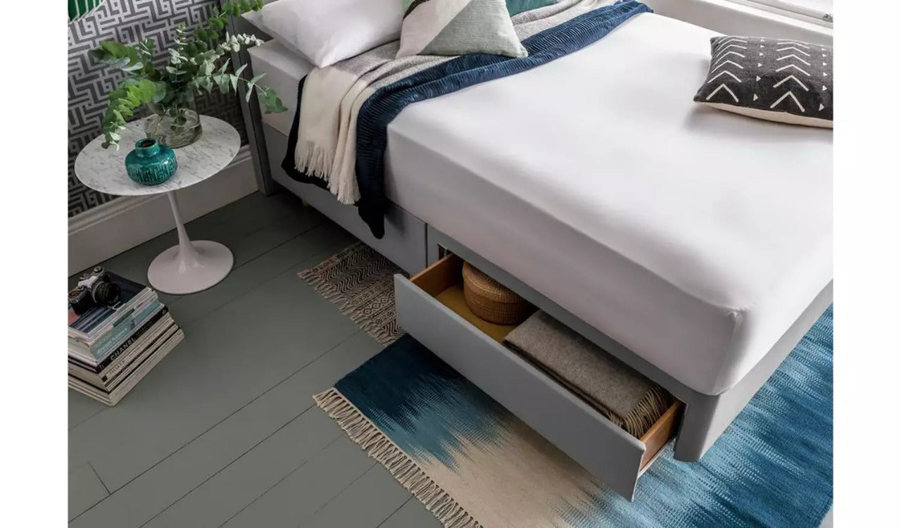 King Size Divan Bed: 2 Drawer King Size Bed With Storage