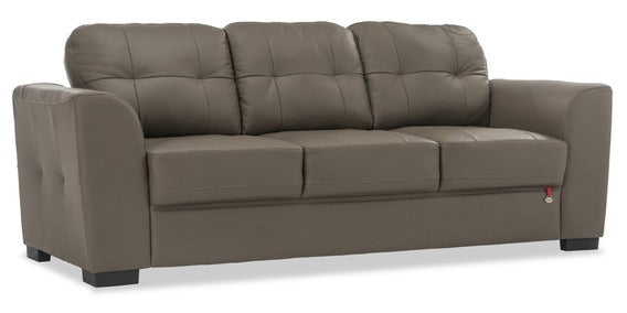 3 Seater Sofa:- Kinley Leatherette Sofa Set (Gray)