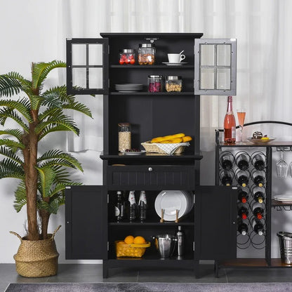 Kitchen Almirah: 64.5" Kitchen Almirah with Two Cabinets