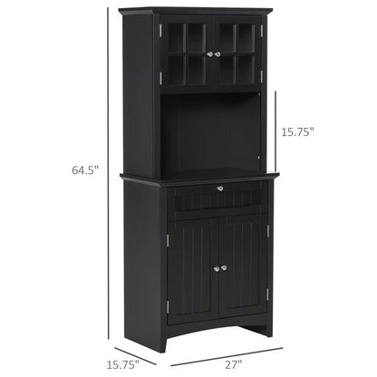 Kitchen Almirah: 64.5" Kitchen Almirah with Two Cabinets