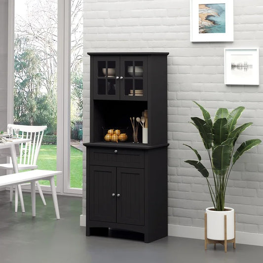 Kitchen Almirah: 64.5" Kitchen Almirah with Two Cabinets