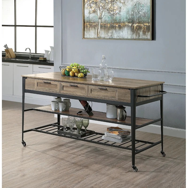 Kitchen Cupboard: 33" Black Finish Kitchen Cabinet And Pantry