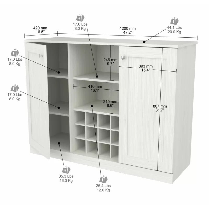 Kitchen Cabinet: 35" Kitchen Pantry And Hutch Cabinet