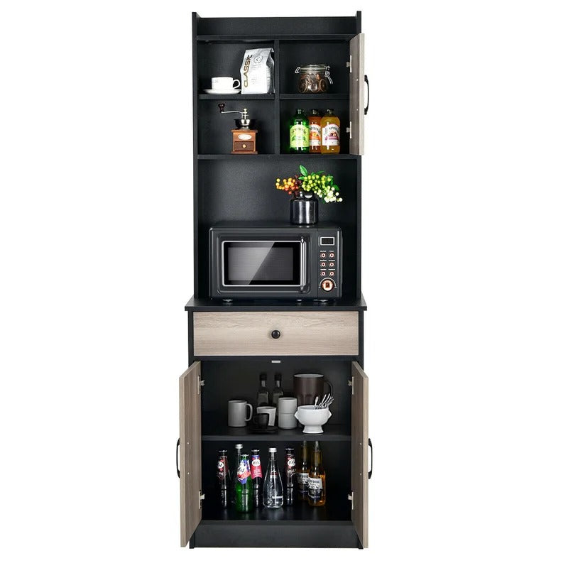 Kitchen Cabinet: 71" Kitchen Buffet Pantry Storage Cabinet