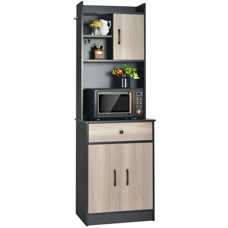 Kitchen Cabinet: 71" Kitchen Buffet Pantry Storage Cabinet