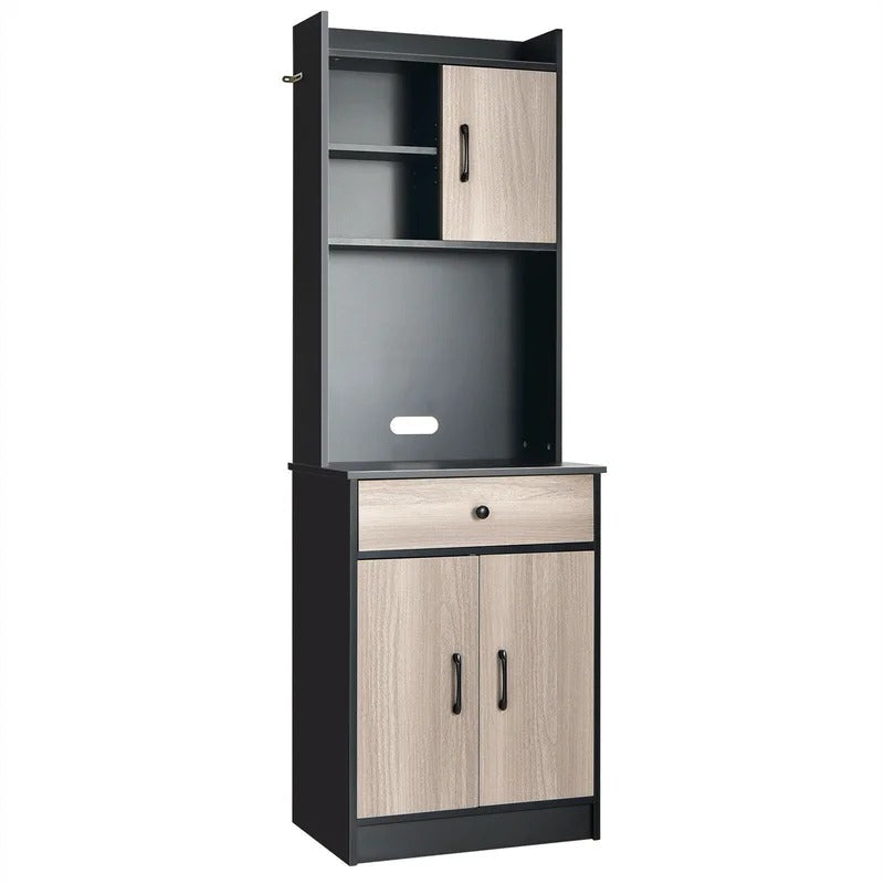 Kitchen Cabinet: 71" Kitchen Buffet Pantry Storage Cabinet