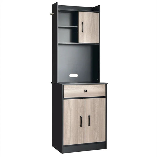 Kitchen Cabinet: 71" Kitchen Buffet Pantry Storage Cabinet