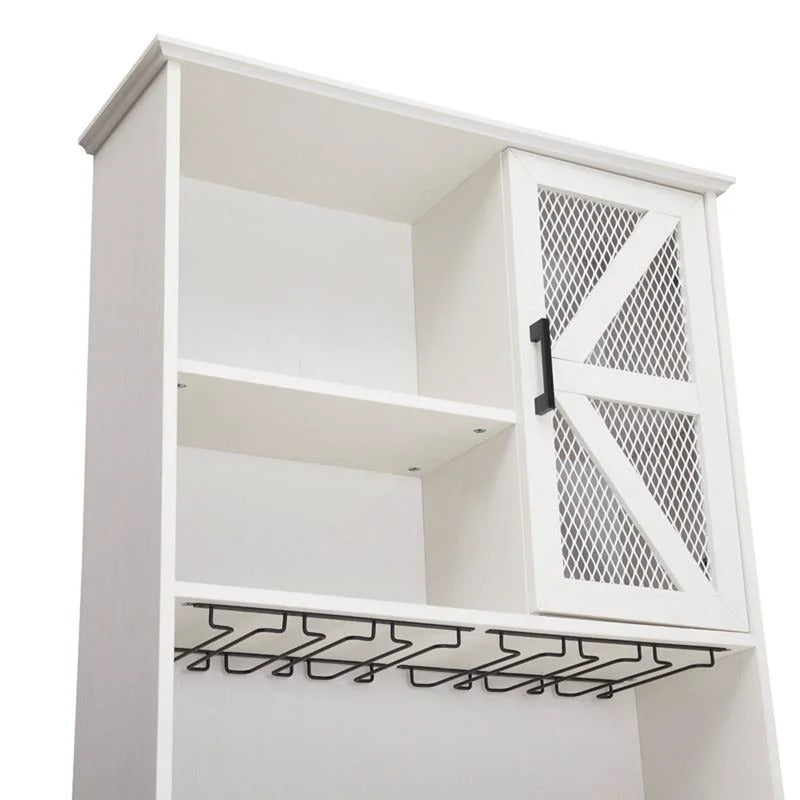Kitchen Cabinet: 72" Kitchen Pantry Hutch Cabinet(White)