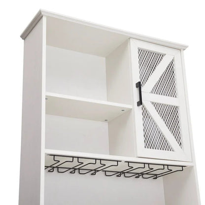 Kitchen Cabinet: 72" Kitchen Pantry Hutch Cabinet(White)