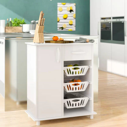 Kitchen Cupboard: 31.49" Kitchen Pantry and Cabinet