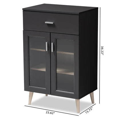 Kitchen Cupboard: Oak Brown Finished Kitchen Cabinet