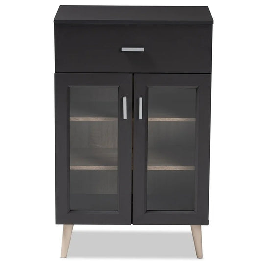 Kitchen Cupboard: Oak Brown Finished Kitchen Cabinet