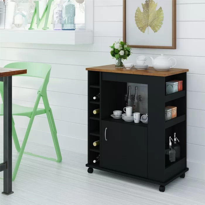 Kitchen Island: 29.6'' Wide Rolling Kitchen Island Table