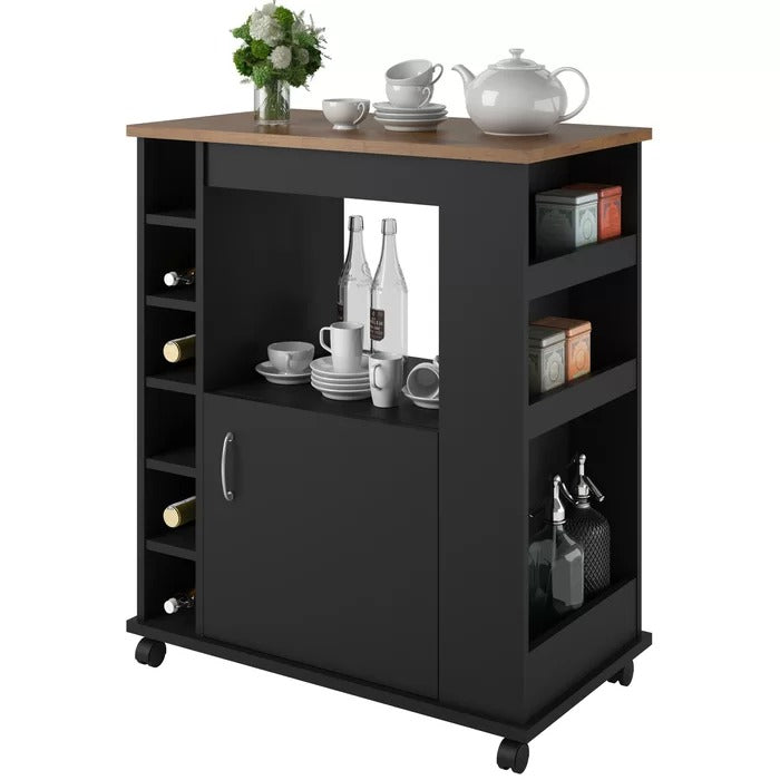 Kitchen Island: 29.6'' Wide Rolling Kitchen Island Table