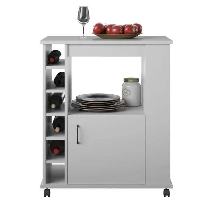 Kitchen Island: 29.6'' Wide Rolling Kitchen Island Table