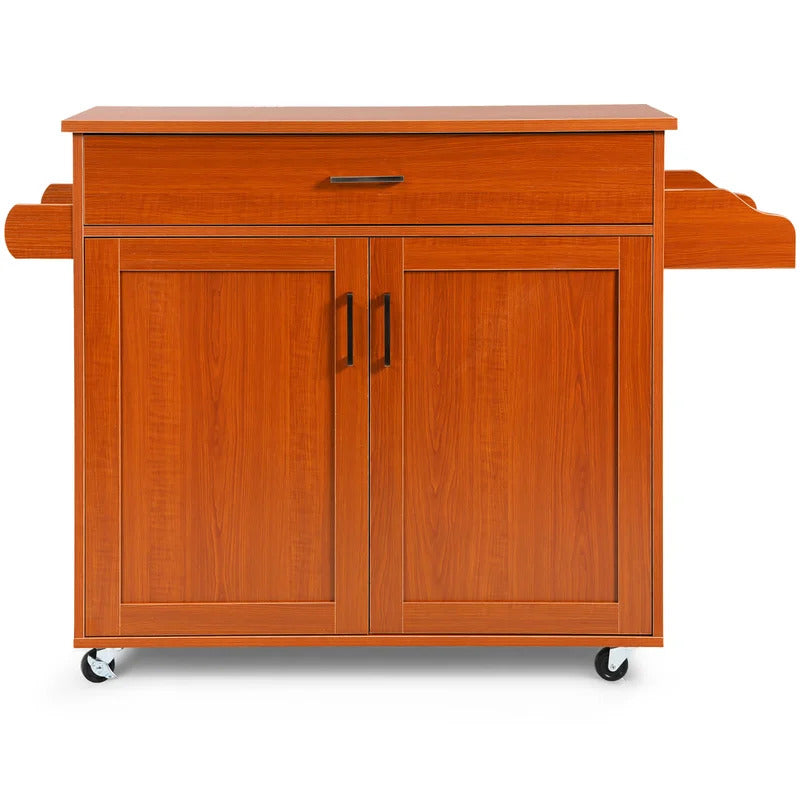 Kitchen Island: 45.5'' Kitchen Island with Locking Wheels