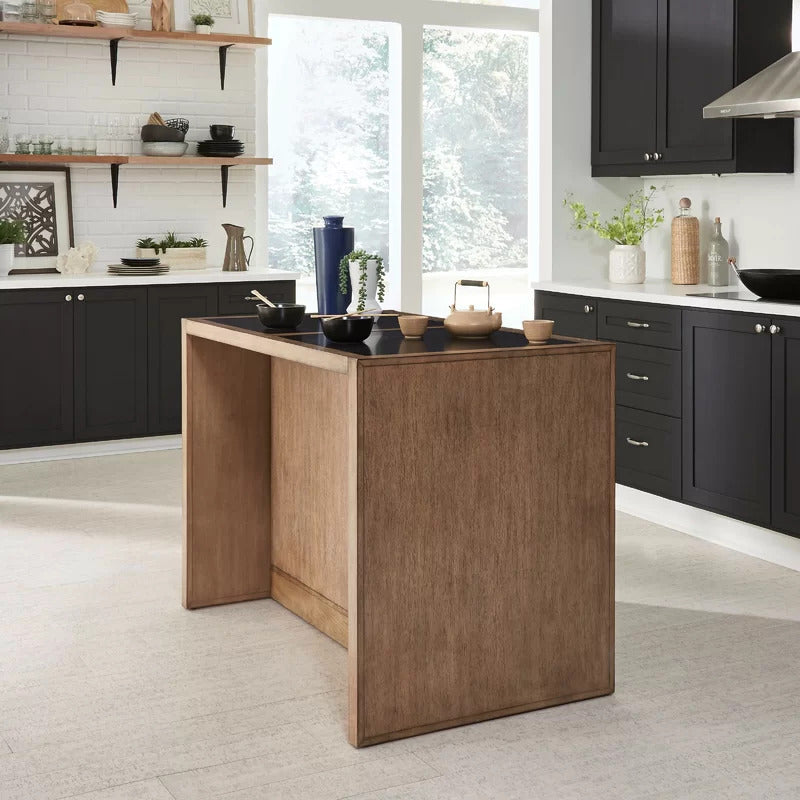 Kitchen Island: 7'' Kitchen Island with Solid Wood Top