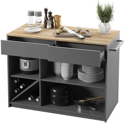 Kitchen Island Table: 47.5'' Wide Kitchen Island
