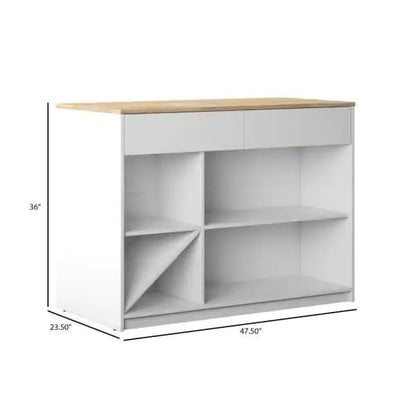 Kitchen Island Table: 47.5'' Wide Kitchen Island