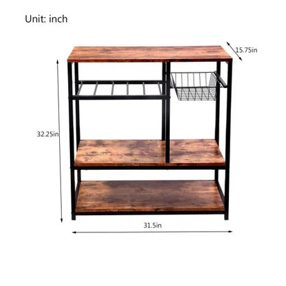 Kitchen Racks 15.75 Wood Shelving Kitchen Rack
