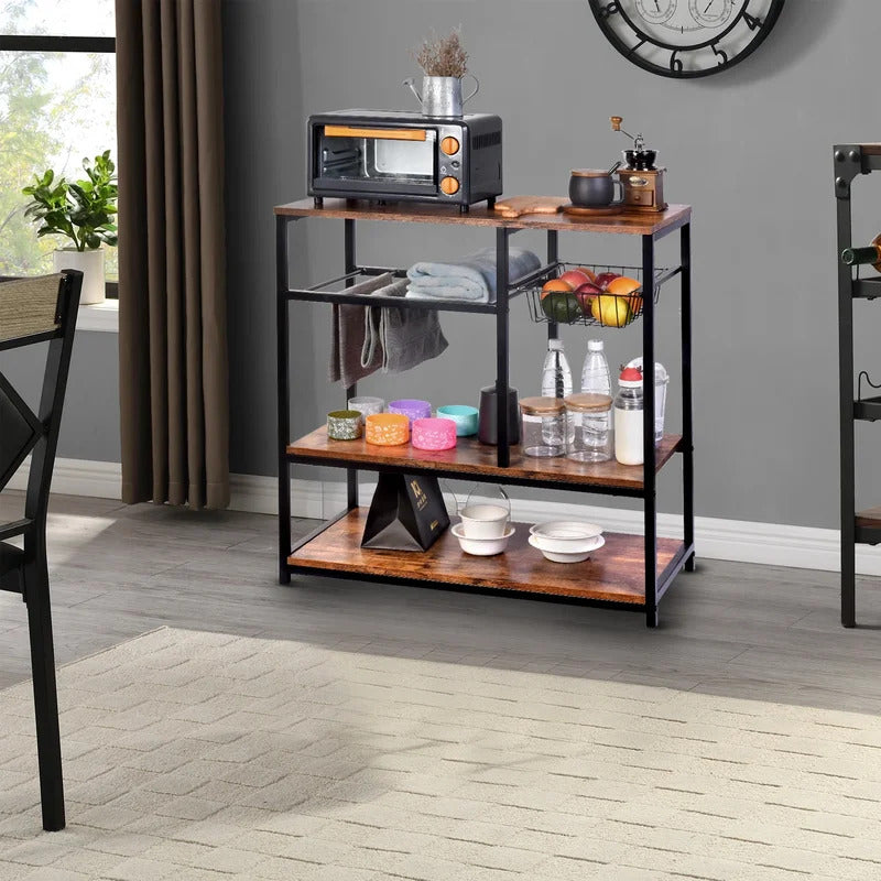 Kitchen Racks: 15.75'' Wood Shelving Kitchen Rack