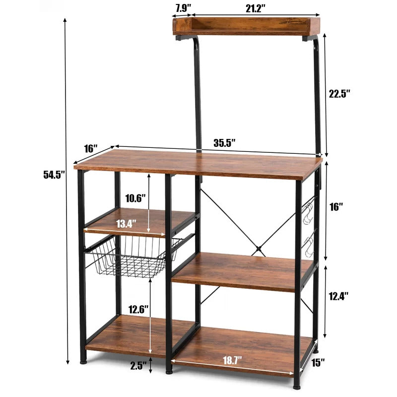 Kitchen Racks: 35.5'' MDF & Steel Tube Standard Rack