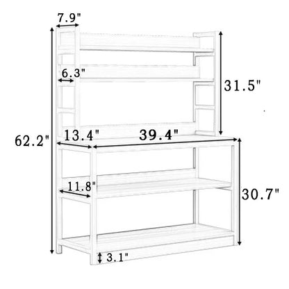 Kitchen Racks 39.4'' Wood Standard Kitchen Rack