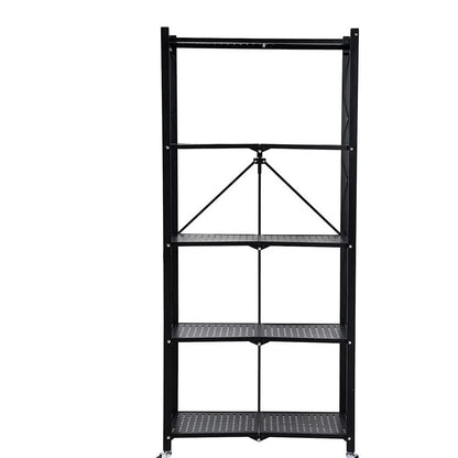Kitchen Shelves: 5-Tier Heavy Astron Foldable Metal Biver Mounted Rack