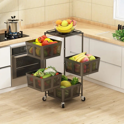 Kitchen Shelves: Ameniya 28.54" H x 11.88" W x 11.88" D Storage Rack