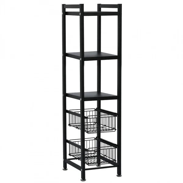 Kitchen Shelves: Barlette 47.7" H x 11.8" W x 14.9" D Shelving Unit