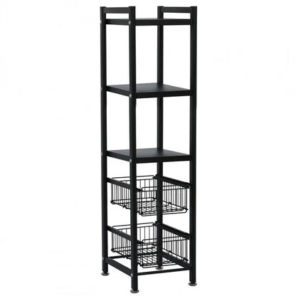Kitchen Shelves: Barlette 47.7" H x 11.8" W x 14.9" D Shelving Unit