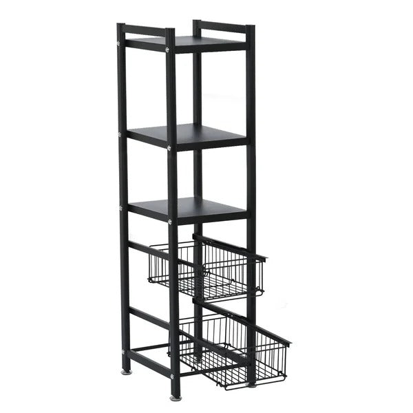 Kitchen Shelves: Barlette 47.7" H x 11.8" W x 14.9" D Shelving Unit