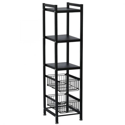 Kitchen Shelves: Barlette 47.7" H x 11.8" W x 14.9" D Shelving Unit