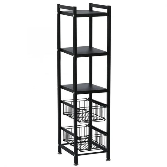 Kitchen Shelves: Barlette 47.7" H x 11.8" W x 14.9" D Shelving Unit